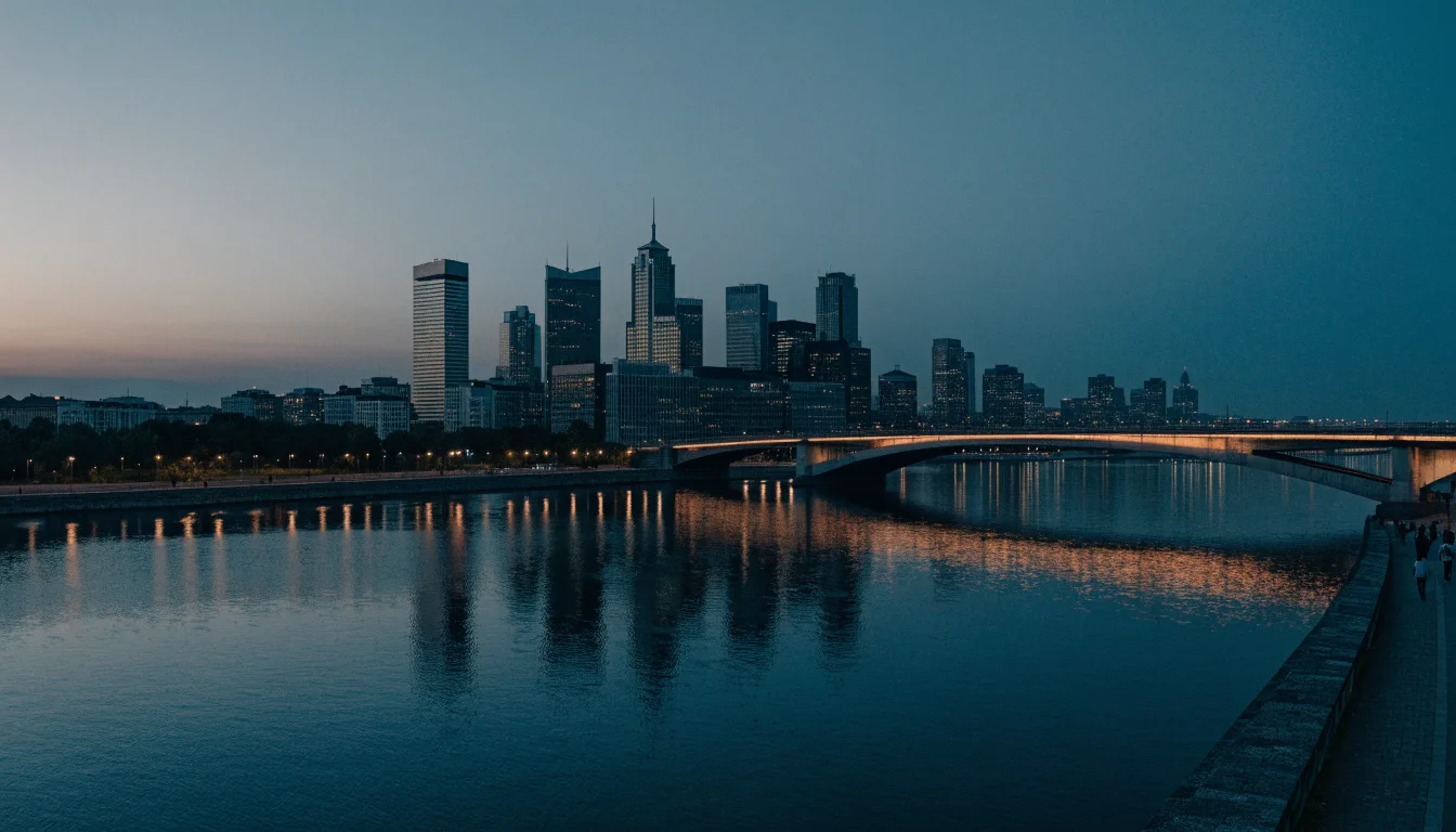 warszawa nocą